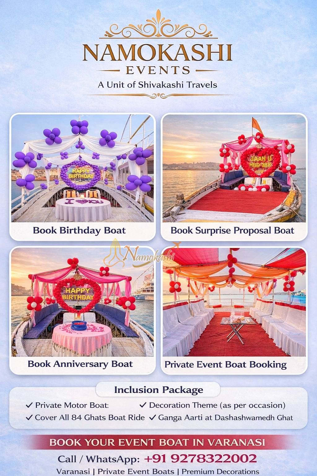 Engagement Boat Event in Varanasi