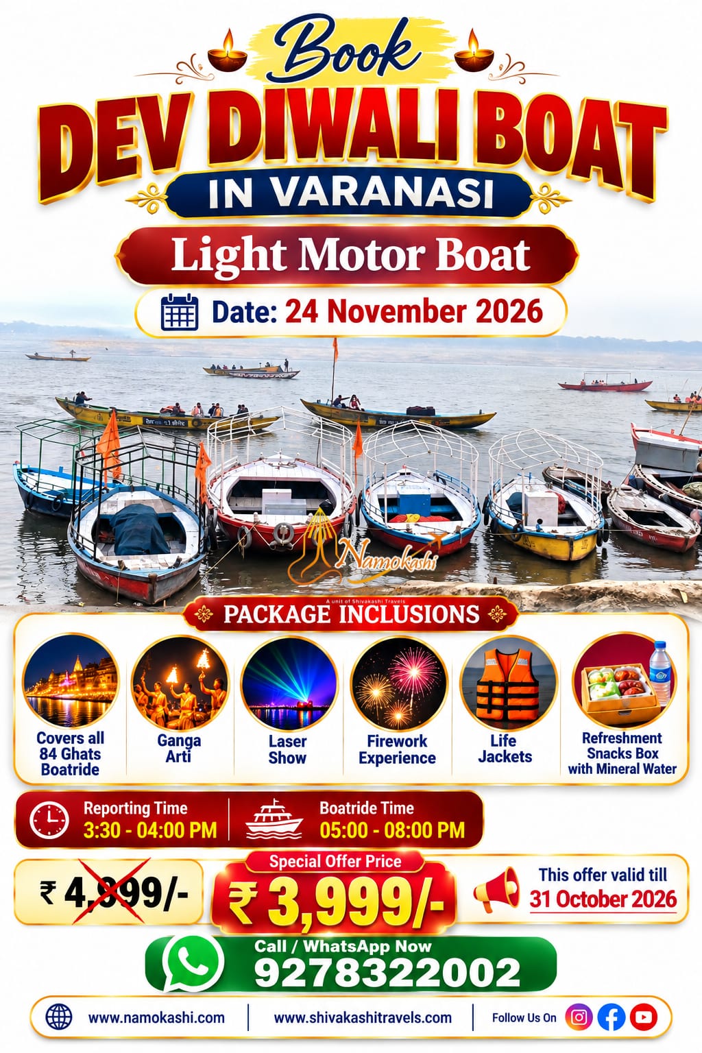 Dev Diwali Booking in Kashi