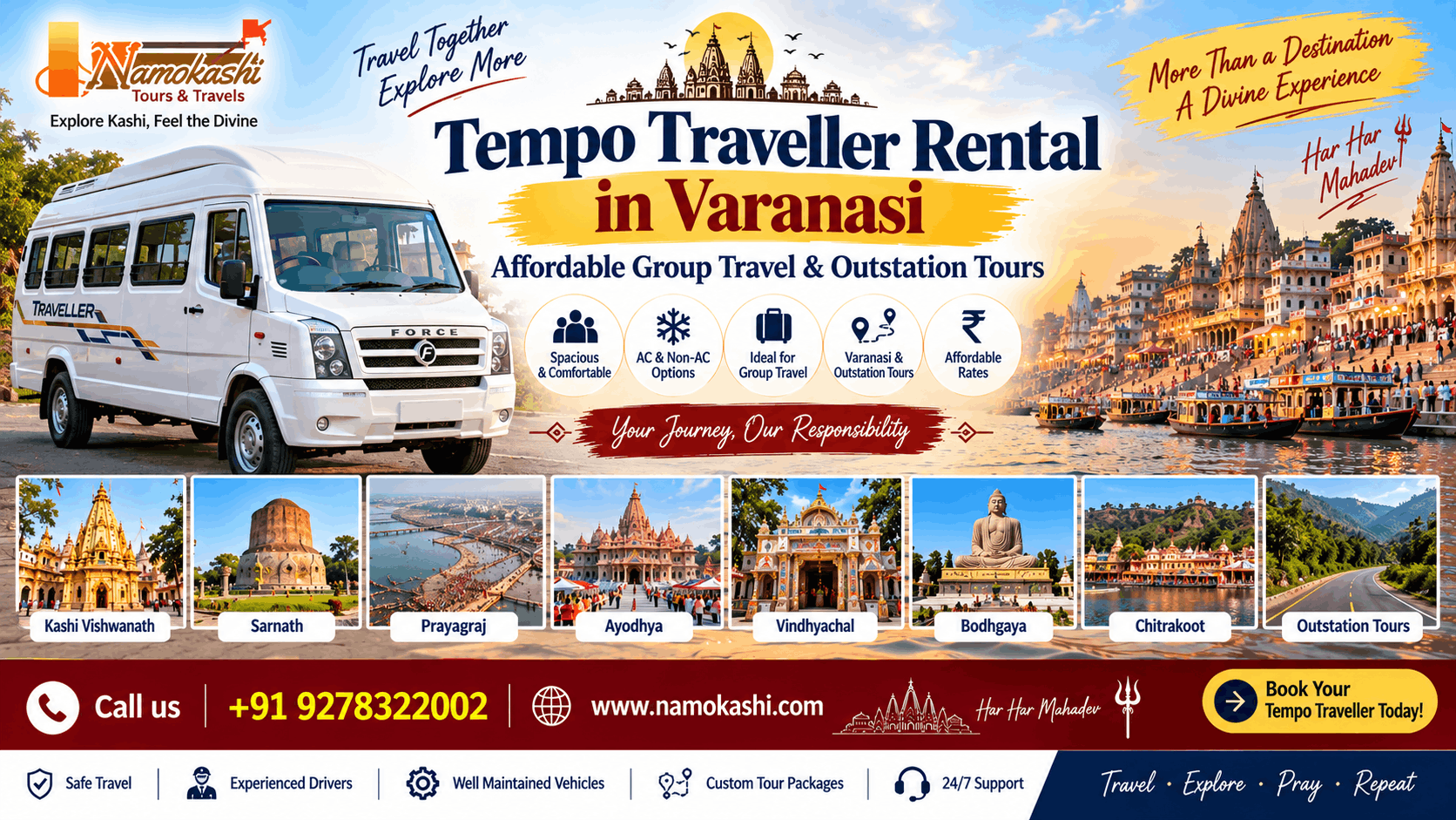 Tempo Traveller Renta​l in Varanasi