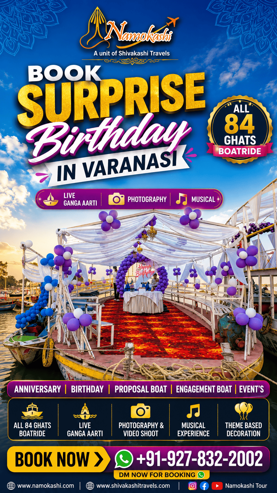 Anniversary Party Boat Ride in Varanasi – Namokashi
