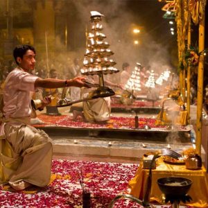 Beautiful Sunset View in Varanasi Ghats