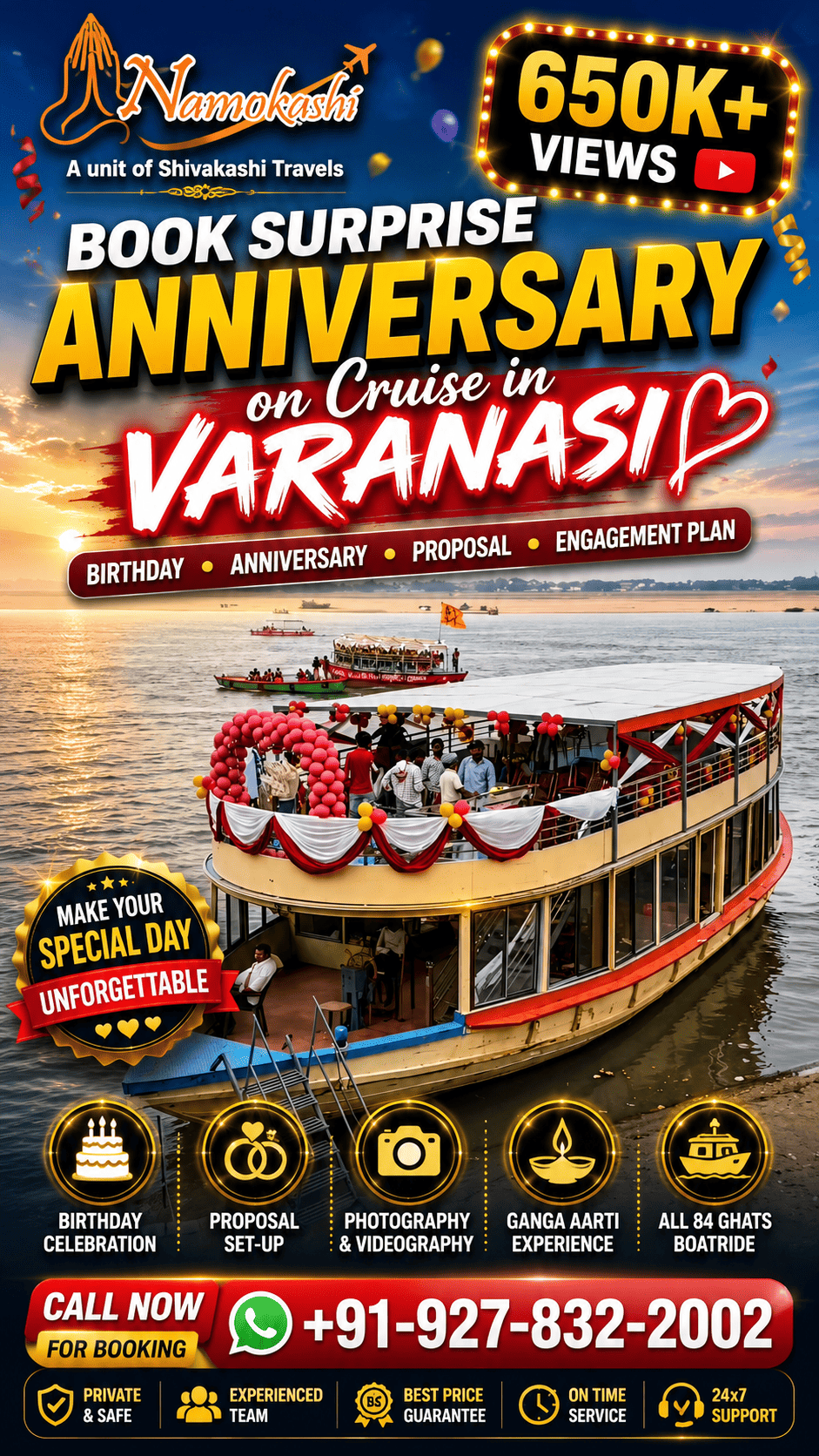 Cultural Event on Luxury Boat in Varanasi – Namokashi