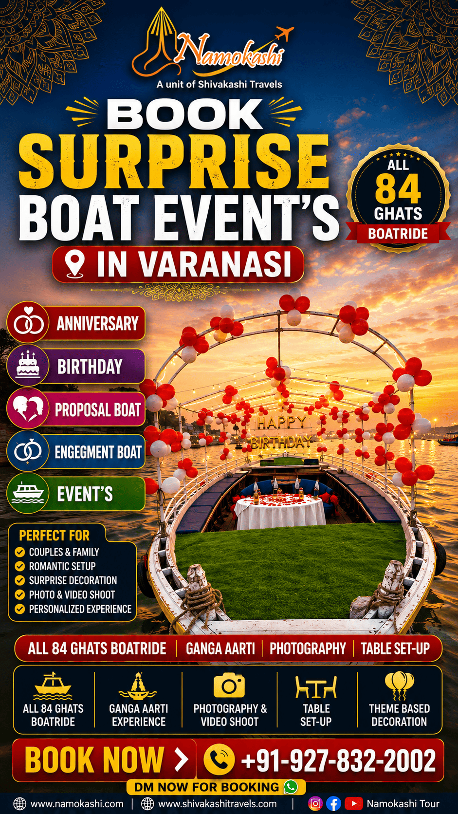 Ganga Aarti Boat Event Experience – Namokashi