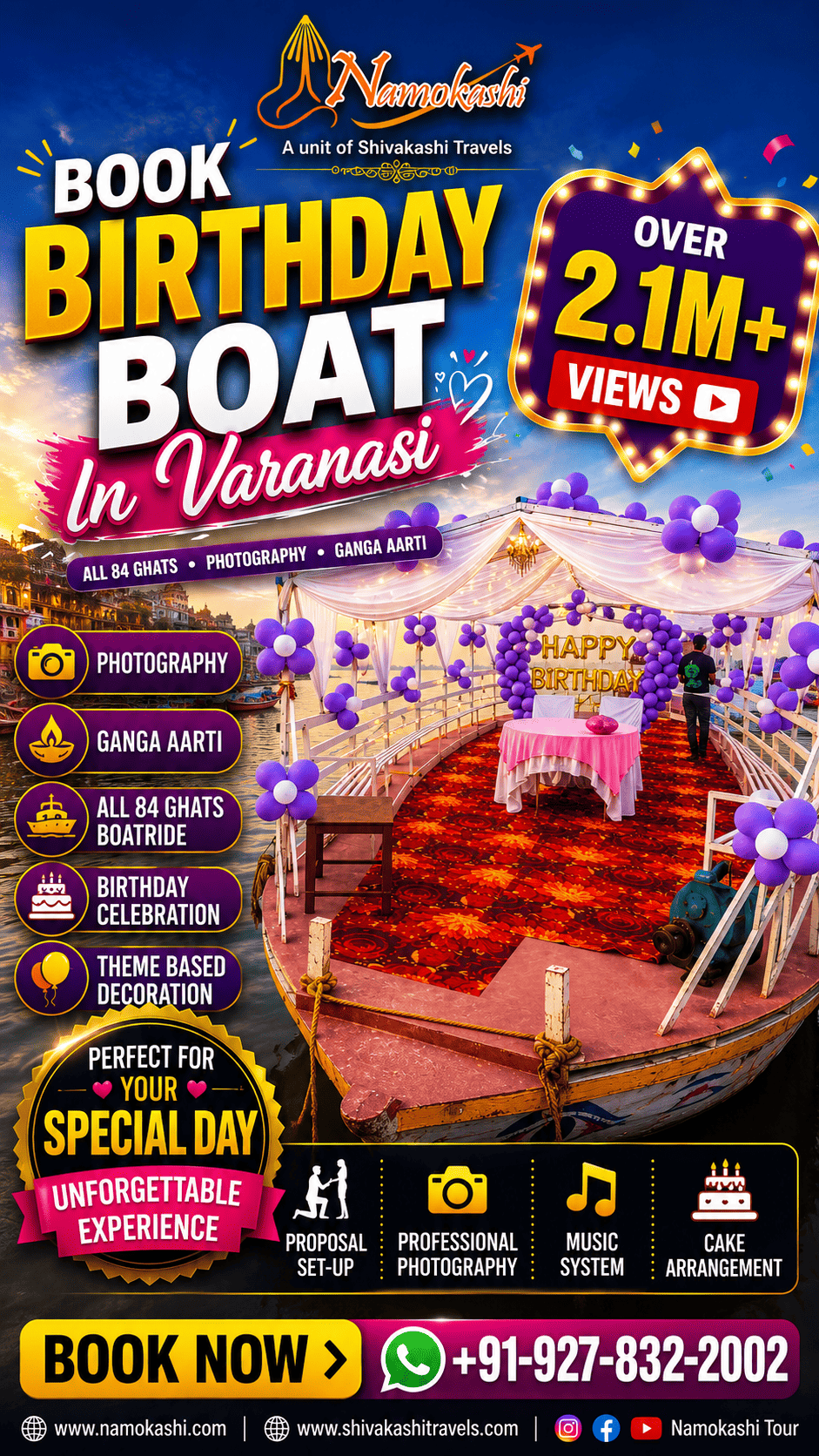 Private Cruise Event in Varanasi – Namokashi